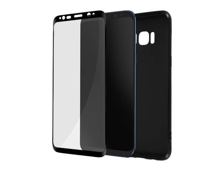 Pack de Protección para Samsung Galaxy S8 AVIZAR PACK-BLACK-G950 Negro