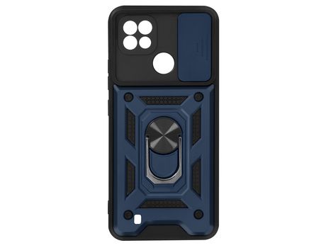 Carcasa con Anillo para Realme C21 AVIZAR BACK-KOSCAM-BL-RLC21 Azul