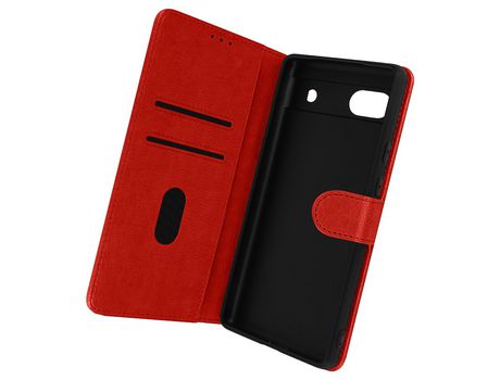 Carcasa Libro para Google Pixel 6A AVIZAR FOLIO-CHESTER-RD-PX6A Rojo