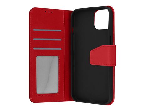 Carcasa Libro para iPhone 13 Mini AVIZAR FOLIO-PREM-RD-13MI Rojo