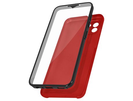 Carcasa para Samsung Galaxy A03 AVIZAR TPGLASS-RD-A03R Rojo