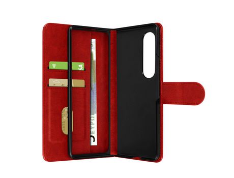 Carcasa Libro para Samsung Galaxy Z Fold 3 AVIZAR FOLIO-CHESTER-RD-F926B Rojo