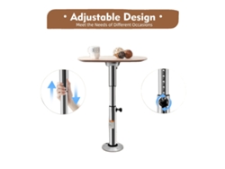 Pedestal de mesa ajustable, altura máxima 72 cm, diámetro del tubo exterior 6 cm, diámetro de la base superior 17,4 cm, diámetro de la base inferior 17,5 cm