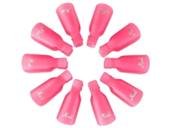 10 Pinzas Reutilizables Para Quitar Esmalte De Uñas, Pinzas Para Quitar Esmalte De Uñas De Gel Uv, Color Rosa.