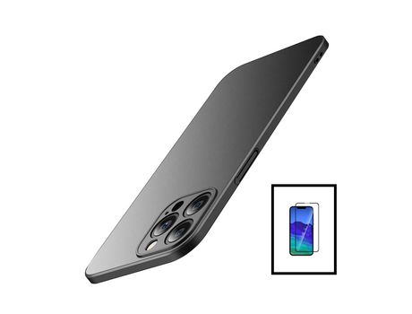 Kit de Vidrio Templado Gorilasglass + Cubierta Rígida Y Fina para Iphone 14 Pro Max Black