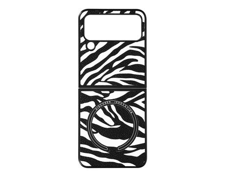 Carcasa para Samsung Galaxy Z Flip 4 AVIZAR BACK-MS-ZEBRA-F721 Negro