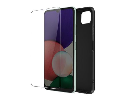 Pack de Protección para Samsung Galaxy A22 AVIZAR PACK-BLACK-A226F Negro
