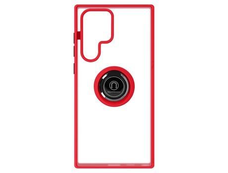 Carcasa con Anillo para Samsung Galaxy S22 Ultra AVIZAR BACK-KAMEO-RD-S22U Rojo