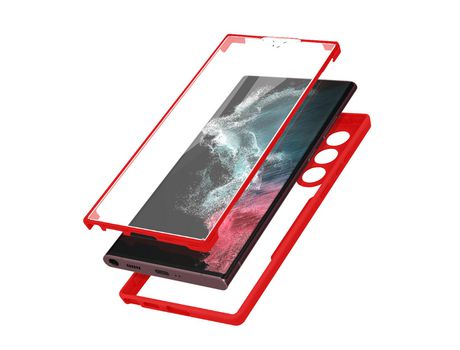 Carcasa para Samsung Galaxy S22 Ultra AVIZAR BACK-180-RD-S22U Rojo