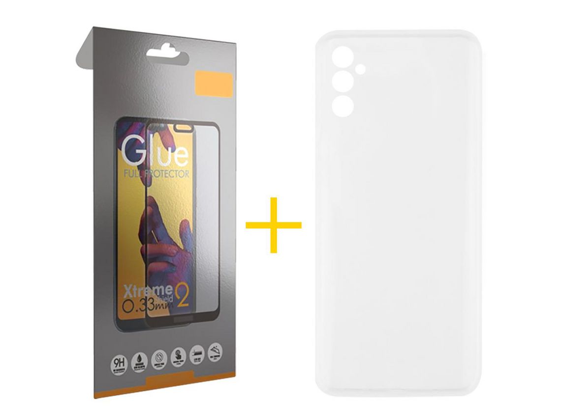 Kit de película de vidrio de temperatura completa + Skyhe Samsung Galaxy A13 5G Silicona transparente