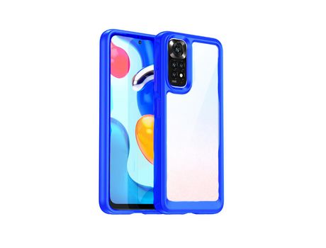 Protección de Airbag de Tapa de Aluminamiento para Xiaomi Redmi Nota 11 Transparente/ Blue Oscuro