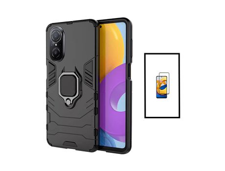 Gorilasglass Película de Vidrio Templado + Portada de Protección Militar Magnética para Huawei Nova 9 Se Black