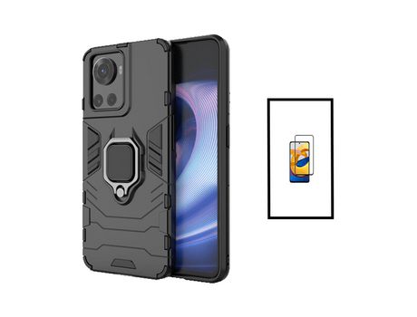 Gorilasglass Película de Vidrio Templado + Cubierta de Protección Militar Magnética para Oneplus 10R 150W Negro
