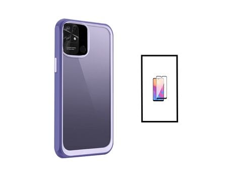 Película de Vidrio Templado de Gorilassglass + Protección Recubierta de Tapa Triple para Xiaomi Redmi 10C Transparente/ Lilac