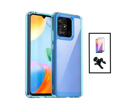 Kit de Protección de Airbag de Aluminarm + Película Completa Cubierta Completa + Soporte Magnético para Automóvil Reforzado Xiaomi Redmi 10C Transp...