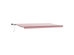 Maison Exclusive - Toldo Retráctil Manual Red And White 600 X 350 Cm Tela
