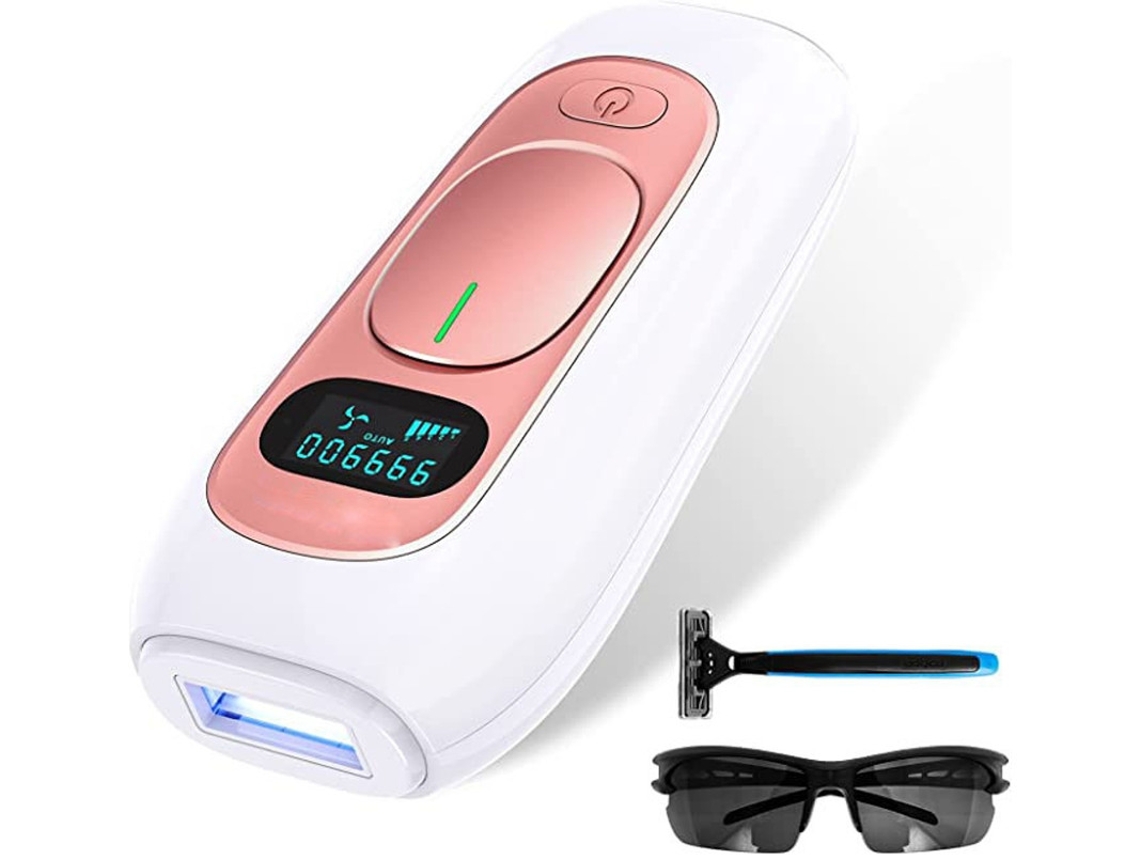 Depiladora de luz pulsada YIZHOOD Dlp380 rosa