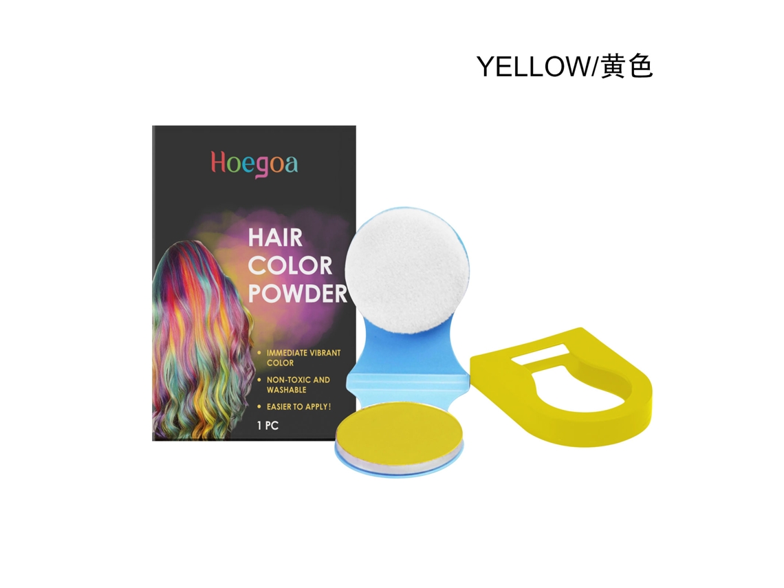 Tinte compacto amarillo para el cabello