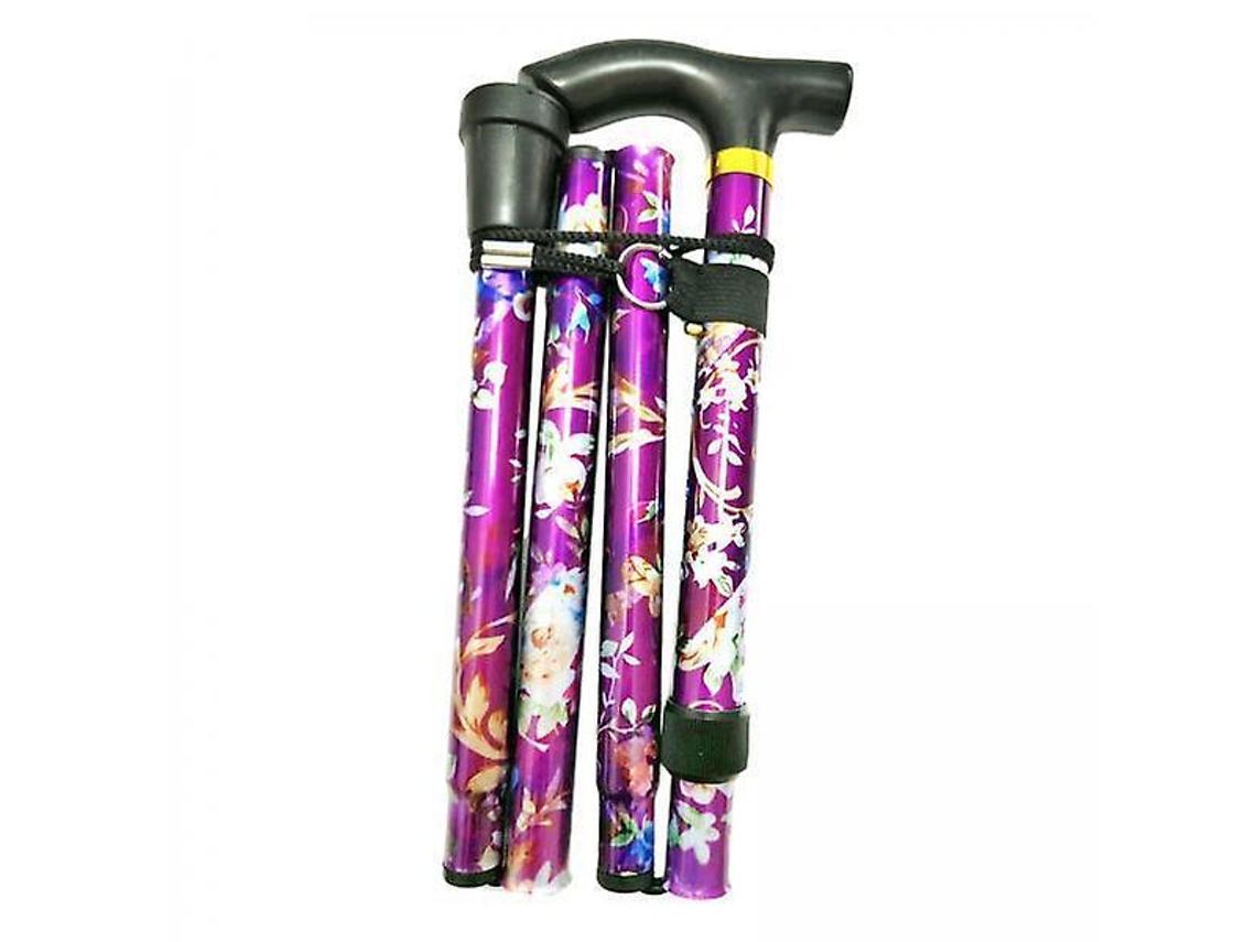 2 bastones de senderismo plegables y ajustables de 5 secciones, bastones de camping, color unisex