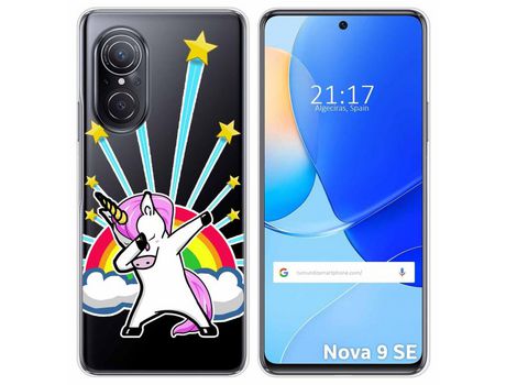 Carcasa Huawei Nova 9 Se TUMUNDOSMARTPHONE Dibujos Transparente Unicornio Multicolor