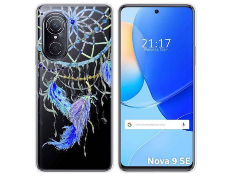 Carcasa Huawei Nova 9 Se TUMUNDOSMARTPHONE Dibujos Transparente Plumas Multicolor