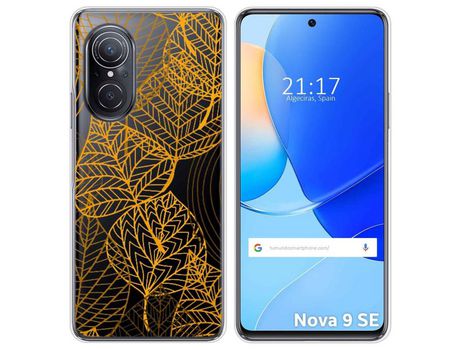 Carcasa Huawei Nova 9 Se TUMUNDOSMARTPHONE Dibujos Transparente Hojas Multicolor