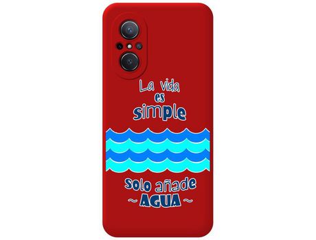 Carcasa Huawei Nova 9 Se TUMUNDOSMARTPHONE Silicona Líquida Dibujos Agua Rojo