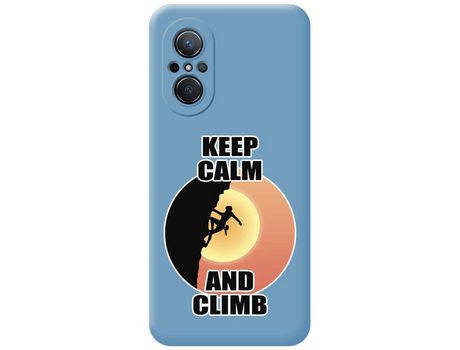 Carcasa Huawei Nova 9 Se TUMUNDOSMARTPHONE Silicona Líquida Dibujos Mujer Escalada Azul