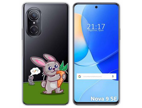Carcasa Huawei Nova 9 Se TUMUNDOSMARTPHONE Dibujos Transparente Conejo Multicolor