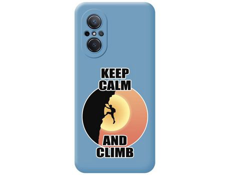 Carcasa Huawei Nova 9 Se TUMUNDOSMARTPHONE Silicona Líquida Dibujos Hombre Escalada Azul