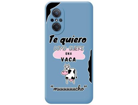 Carcasa Huawei Nova 9 Se TUMUNDOSMARTPHONE Silicona Líquida Dibujos Vaca Azul
