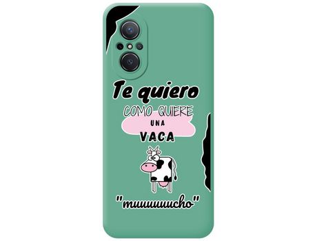Carcasa Huawei Nova 9 Se TUMUNDOSMARTPHONE Silicona Líquida Dibujos Vaca Verde