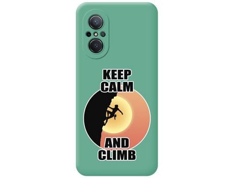 Carcasa Huawei Nova 9 Se TUMUNDOSMARTPHONE Silicona Líquida Dibujos Mujer Escalada Verde