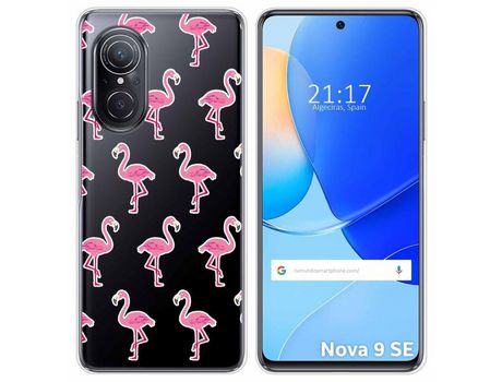 Carcasa Huawei Nova 9 Se TUMUNDOSMARTPHONE Dibujos Transparente Flamenco Multicolor