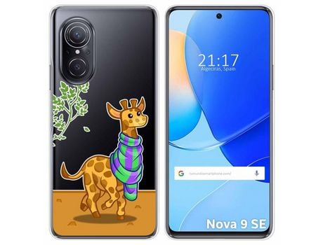 Carcasa Huawei Nova 9 Se TUMUNDOSMARTPHONE Dibujos Transparente Jirafa Multicolor