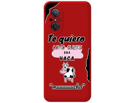 Carcasa Huawei Nova 9 Se TUMUNDOSMARTPHONE Silicona Líquida Dibujos Vaca Rojo