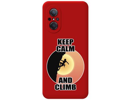 Carcasa Huawei Nova 9 Se TUMUNDOSMARTPHONE Silicona Líquida Dibujos Mujer Escalada Rojo