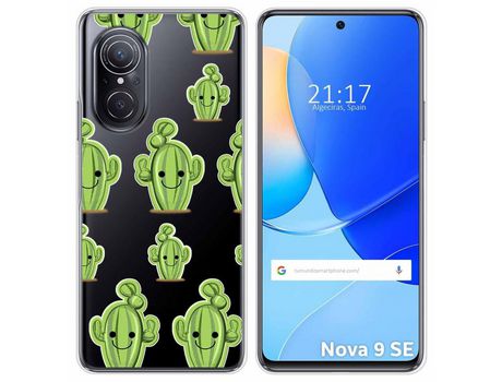 Carcasa Huawei Nova 9 Se TUMUNDOSMARTPHONE Dibujos Transparente Cactus Multicolor