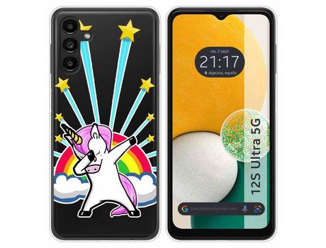 Carcasa Samsung Galaxy A13 5G TUMUNDOSMARTPHONE Dibujos Transparente Unicornio Multicolor