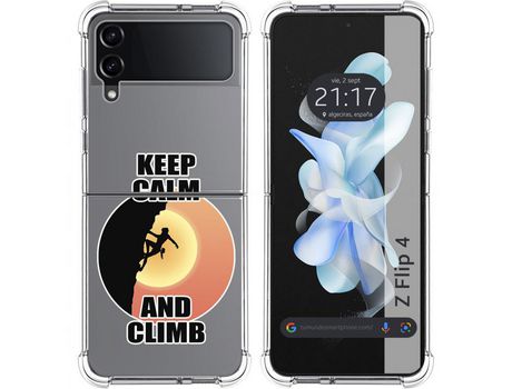 Carcasa Samsung Galaxy Z Flip4 5G TUMUNDOSMARTPHONE Dibujos Antigolpes Mujer Escalada Multicolor