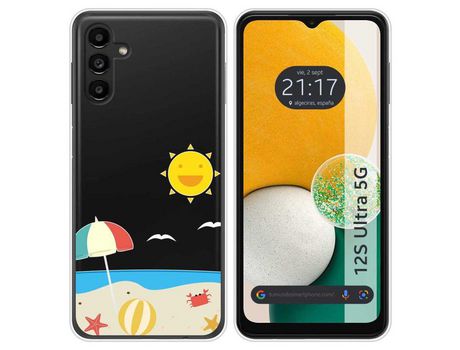 Carcasa Samsung Galaxy A13 5G TUMUNDOSMARTPHONE Dibujos Transparente Playa Multicolor