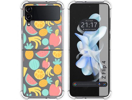 Carcasa Samsung Galaxy Z Flip4 5G TUMUNDOSMARTPHONE Dibujos Antigolpes Frutas 02 Multicolor