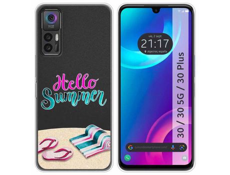 Carcasa TCL 30 / 30 5G / 30 Plus TUMUNDOSMARTPHONE Dibujos Transparente Summer Multicolor