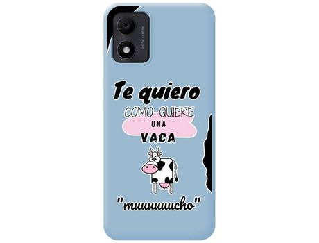 Carcasa TCL 305I TUMUNDOSMARTPHONE Silicona Líquida Dibujos Vaca Azul