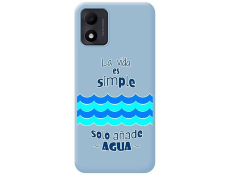 Carcasa TCL 305I TUMUNDOSMARTPHONE Silicona Líquida Dibujos Agua Azul