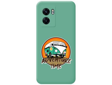 Carcasa Realme Narzo 50 5G TUMUNDOSMARTPHONE Silicona Líquida Dibujos Adventure Time Verde