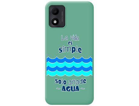 Carcasa TCL 305I TUMUNDOSMARTPHONE Silicona Líquida Dibujos Agua Verde