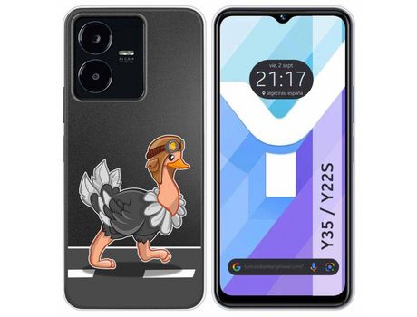 Carcasa Vivo Y35 / Y22S TUMUNDOSMARTPHONE Dibujos Transparente Avestruz Multicolor
