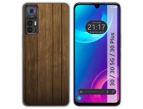 Carcasa TCL 30 / 30 5G / 30 Plus TUMUNDOSMARTPHONE Dibujos Madera Multicolor