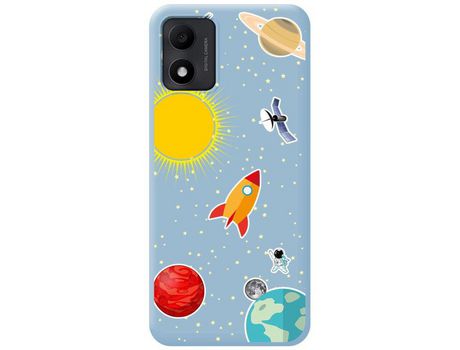 Carcasa TCL 305I TUMUNDOSMARTPHONE Silicona Líquida Dibujos Espacio Azul